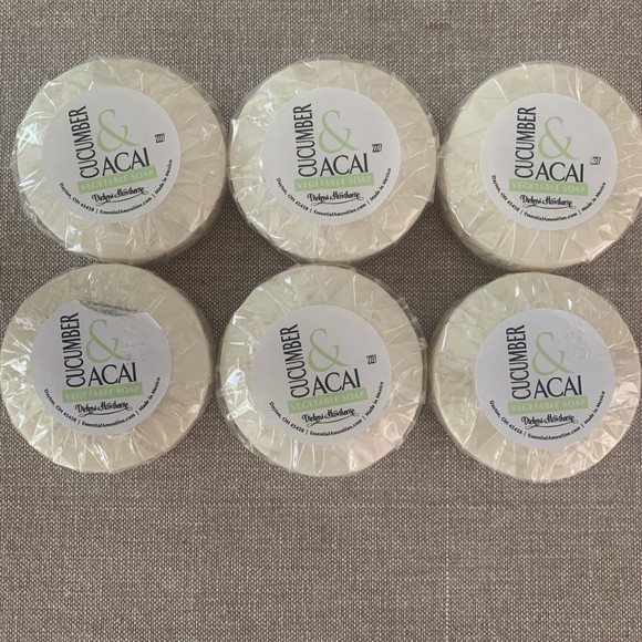 Dickens & Hawthorne FACIAL SOAP PLEAT WRAP lot of 6 tea tree, cucumber acai - Picture 2 of 5